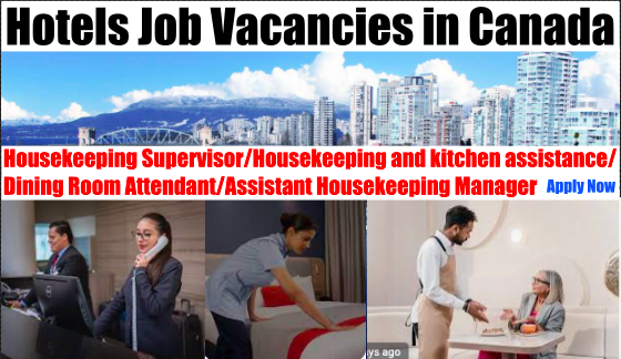 Hotel's Job Vacancies in Canada.